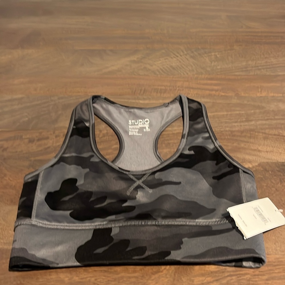 Splendid Studio Camo Sports Bra Sz S NWT